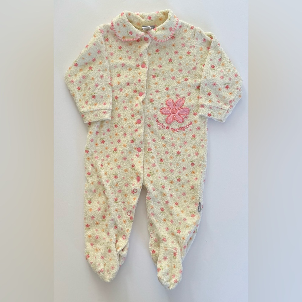 Vintage Carter’s‎ Terry Floral Footed Sleeper – Size 6-9M
